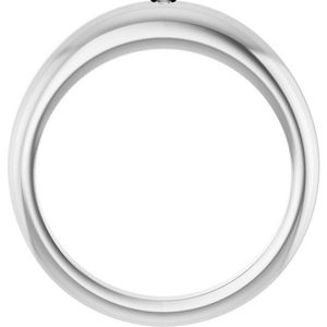 Stuller Petite <b>Dome</b> Diamond Engagement <b>Ring</b> 124572:105P PL Wedding Bands with Bezel & Invisible Setting - Product Image 2