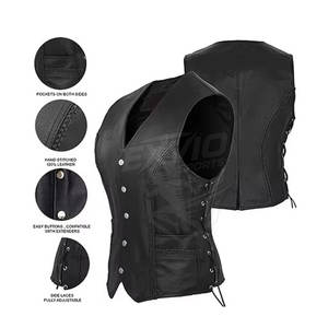 Chaleco de Cuero para Mujer, Nuevo Diseño de Moda Personalizado, Chaleco de Cuero Transpirable de la Mejor Calidad - Product Image 6