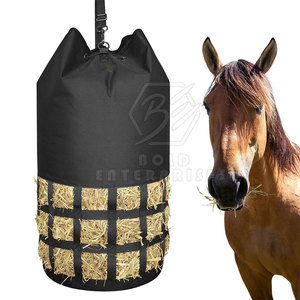 Bolsa de heno duradera para caballos con cierre seguro y material de nailon resistente al desgarro, bolsa de heno multiusos para caballos - Product Image 1