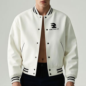 Personnaliser le Crop Varsity Jacket Hommes Ras Du Cou Boutonné Varsity Jacket Hommes Baseball Varsity Jackets Hommes - Product Image 6