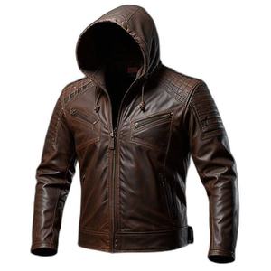 Chaquetas de cuero formales de invierno de alta calidad con cuello levantado y colocación de logotipo frontal impermeables y ecológicas - Product Image 6