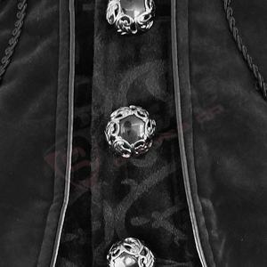 Robe respirante haute-basse pour femmes Robe à manches longues en velours-gothique-floral-gothique-Costumes Veste-manteau gothique Trenched-coat - Product Image 6