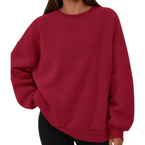 Sudadera personalizada de punto corto con parte delantera para mujer, manga elegante, estampado, cálido, cómodo, de invierno, de gran tamaño - Product Image 2