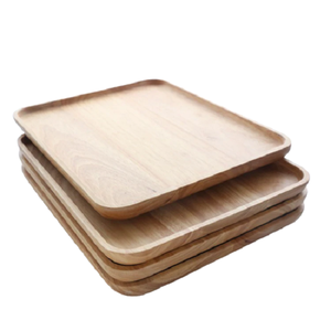 Assiettes de service rondes en bois de manguier pour cuisine et restaurant, 10x8x1 pouces, certifiées EPCH, provenance Inde, par Quality Handicrafts - Product Image 2