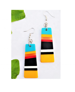 Bijoux mode femme Boucles d'oreilles incrustées de résine bijoux mode femme fille faits main - Product Image 6