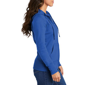 Sudadera con capucha con cremallera completa para mujer con logotipo personalizado OEM Fit Soft Fabric para ropa informal o deportiva y soporte de etiqueta privada - Product Image 4