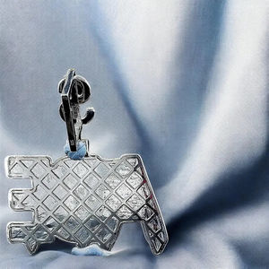 Collar de la suerte con colgante de LETRA DE Hip Hop de moissanita chapado en oro personalizado para hombres para fiestas - Product Image 5