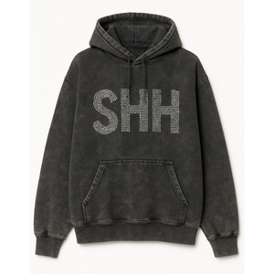 ผู้ผลิตเสื้อผ้าสตรีทแวร์ เสื้อฮู้ดดี้ผู้ชาย Heavyweight Sun Fade ปักลายแบบ Distressed และประดับด้วย Rhinestone ทั่วตัว เสื้อฮู้ดดี้แบบสั่งทำสำหรับผู้ชาย - Product Image 1