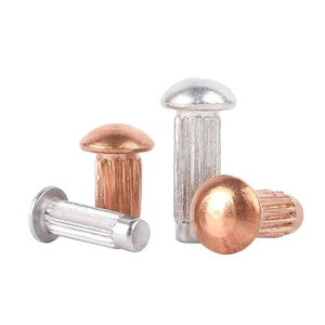 Rivet moleté GB827 en aluminium, laiton, acier inoxydable, rivet solide pour plaque signalétique - Product Image 1