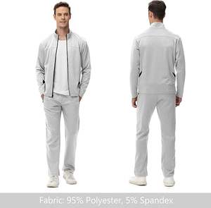 Nuevo Conjunto Deportivo de Forro Polar Transpirable con Cremallera Completa para Hombre, Estilo Casual de Invierno, Manga Larga, para Deporte al Aire Libre, Venta al por Mayor Personalizada - Product Image 3