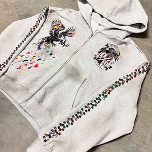 Sweat à capuche brodé sur mesure avec intérieur en polaire douce, parfait pour les streetwear d'hiver et les tenues décontractées quotidiennes - Product Image 2