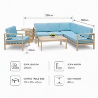 Langlebiges Aluminium-Gartensofa-Set für den Außenbereich in Parks, Innenhöfen & Hotels, Tragbar & Wetterbeständig