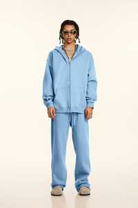 Pull unisexe personnalisé en coton lourd Vintage Sun Fade Acid Wash Pull à capuche avec épaules tombantes Zip up Streetwear - Product Image 2