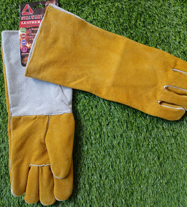 USA Direct Manufacturer Direct Sales Leather <b>Gloves</b> Protective Safe Cowhide Sheepskin Two-layer Cowhide Welding <b>Gloves</b> - Product Image 5