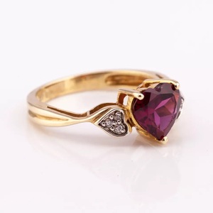 Anillos de piedras preciosas de rodolita natural en forma de corazón al mejor precio, Plata de Ley 925 para fiestas de bodas, directo de la fábrica de Tailandia - Product Image 2