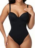 Body sculptant pour femme avec coussinets intégrés, cordon de serrage, contrôle du ventre, rehausseur de fesses, soutien-gorge push-up, gaine amincissante une pièce