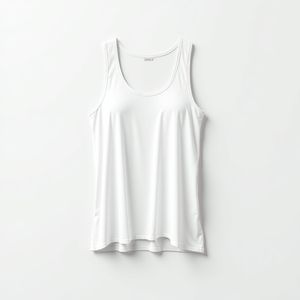 Débardeur extensible minimaliste à encolure dégagée pour femme en beige neutre - Product Image 4