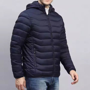 Zipper Closure <b>Packable</b> Lightweight Plus Size Men's Streetwear Canvas Casual Insulated Winter Outdoor Coat High Quality Puffer - Product Image 6