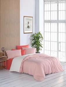 Juego de Funda de Edredón a Rayas de Algodón 100% Premium - Ropa de Cama de Lujo de 200 Hilos - Product Image 2