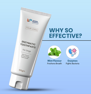 Dentifrice enzymatique spécialement formulé pour les chiens de marque privée personnalisée avec 3 brosses avec contrôle de la tartre - Product Image 3