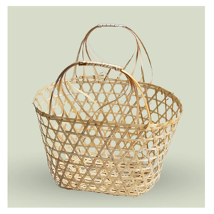 CESTA DE REGALO DE BAMBÚ NATURAL HECHA A MANO PICNIC CON ASA PARA Aperitivos DE FRUTAS Y EMBALAJE DE BODA HECHO EN VIETNAM - Product Image 3