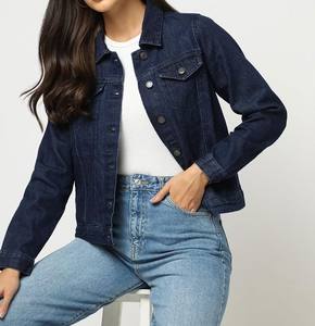 Chaqueta vaquera de estilo Vintage para mujer, diseño informal elegante con logotipo propio, cosas duraderas de alta calidad, precio razonable para ropa de fiesta - Product Image 2