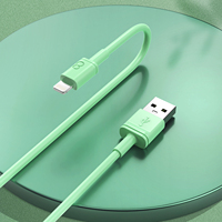Câble de données USB 2M 3A pour iPhone HCB-03-IP câble de téléphone portable de couleur verte
