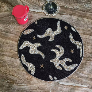 <b>Beaded</b> <b>Placemat</b> Handmade Custom Design Luxury Dining Holiday Decor Non-Slip Durable Unique Piece Housewarming - Product Image 1