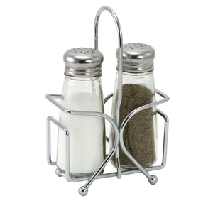 Support en métal noir élégant pour sel et papier, idéal pour organiser la table de cuisine – Distributeur de sel et de papier - Product Image 2