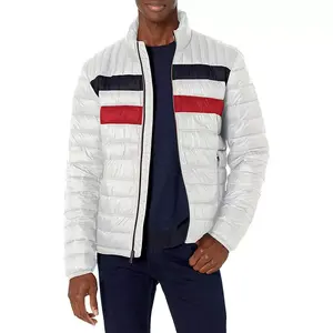 Chaqueta acolchada de invierno personalizada para hombre con capucha, cierre de cremallera largo y cálido, chaquetas de exterior acolchadas de alta calidad de estilo informal - Product Image 6