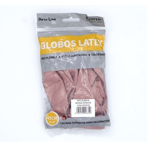 Palloncini in lattice Party Love 45cm Rosa Opaco 6 pezzi in sacchetto decorativi - Product Image 1