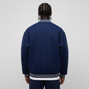 Veste universitaire d'hiver vintage 2026 pour homme, longue, à capuche, imperméable, broderie personnalisée en chenille, 100% laine - Product Image 2