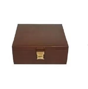 Caja de almacenamiento de joyería de madera Caja de embalaje y joyería de madera de acacia delicada Caja de madera natural de Crescent Crafts - Product Image 5