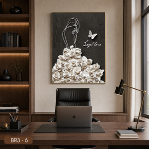 Peinture florale sur soie de haute qualité HALO pour femme, œuvre d'art abstraite exquise, faite à la main, OEM ODM original du Vietnam - Product Image 4