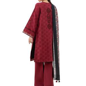 Traje de Tres Piezas de Georgette para Mujer, Shalwar Kameez Bordado, Ropa Formal de Noche, Conjunto Étnico con Pantalón de Forro Suave - Product Image 2