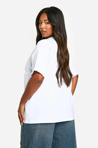 Strass imprimé 2025 surdimensionné 100% coton T-Shirt pour femmes et hommes 240GSM Premium couture qualité personnalisé Streetwear - Product Image 2