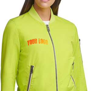 Vente en gros de veste universitaire pour femmes de haute qualité bombardier surdimensionné veste de baseball broderie personnalisée vêtements d'extérieur Letterman dames - Product Image 5