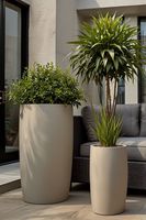 Classique grand FRP (fibre de verre) écologique Durable Pot de fleur jardinière trou de Drainage pour la maison en plein air jardin pépinière artificielle