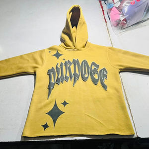 Precios bajos algodón polar 500 GSM serigrafía Sudadera con capucha High Street transpirable invierno serigrafía Sudadera con capucha - Product Image 1