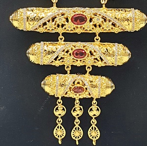 Material de latón de joyería de tendencia árabe chapado en oro de 24 quilates con diseño elegante - Product Image 3