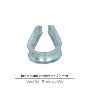 Zinc-plated cable thimble for 10 mm cable. - Product Image 3
