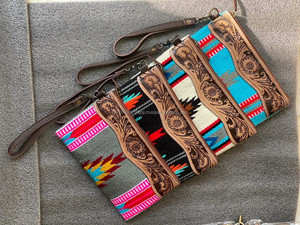 กระเป๋าคลัทช์หนังสไตล์ตะวันตก aztec สีน้ำตาลวินเทจกระเป๋าเครื่องมือหนังแท้ที่เป็นเอกลักษณ์ของ Aztec - Product Image 4