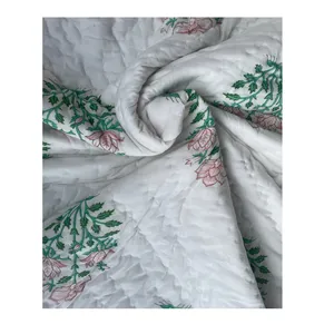 Chất Lượng Cao Cấp Handmade Màu Hồng Quilt Jaipuri Tay Khối In Reversible Razai Cotton Voile Handmade Quilt