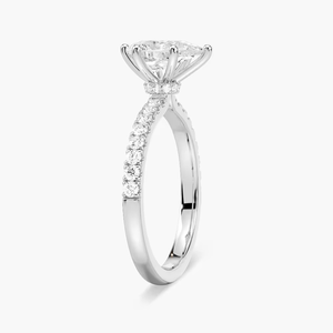 Bague de fiançailles en diamant de laboratoire taille poire 1,20 CTW certifiée IGI en or massif 14 carats - Product Image 3