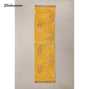 Ensemble de tapis brodés bohèmes personnalisés pour chambre à coucher et salon, tapis de cuisine en coton antidérapant de style bohème - Product Image 6
