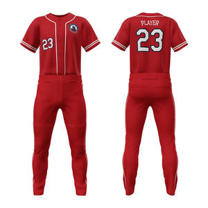 Ensemble d'uniformes de baseball de taille jeune maillot à manches courtes imprimé personnalisé pour les ensembles d'uniformes de baseball de vêtements de sport pour hommes - Product Image 1