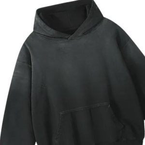 Sweat à capuche oversize vintage en molleton de coton biologique de haute qualité, personnalisé, lourd, gaufré, délavé à l'acide, pour femmes - Product Image 5