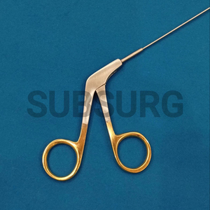 Micro ciseaux laryngés de 250mm en acier inoxydable droit fait à la main en finition dorée et mate pour une utilisation opérationnelle - Product Image 3