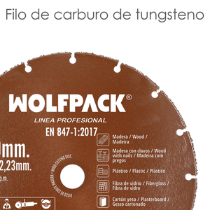 Disco da taglio per legno/plastica Ø 115 mm. Bordo in Carburo di Tungsteno - Product Image 3
