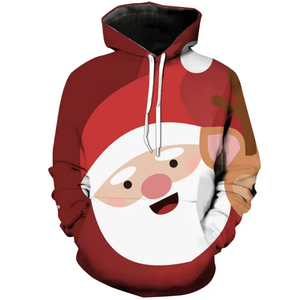 Navidad de secado rápido sudaderas con capucha personalizadas Unisex 100% algodón de doble capa Boxy Anti-Shrink otoño moda desgaste - Product Image 4